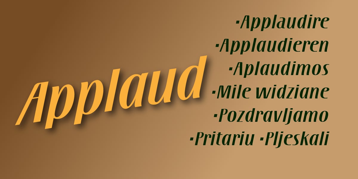 Applaud Font | Webfont & Desktop | MyFonts