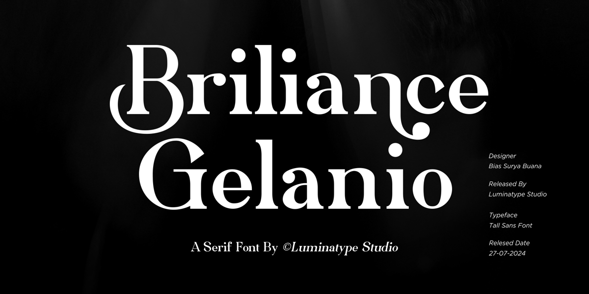 Briliance Gelanio Font | Webfont & Desktop | MyFonts