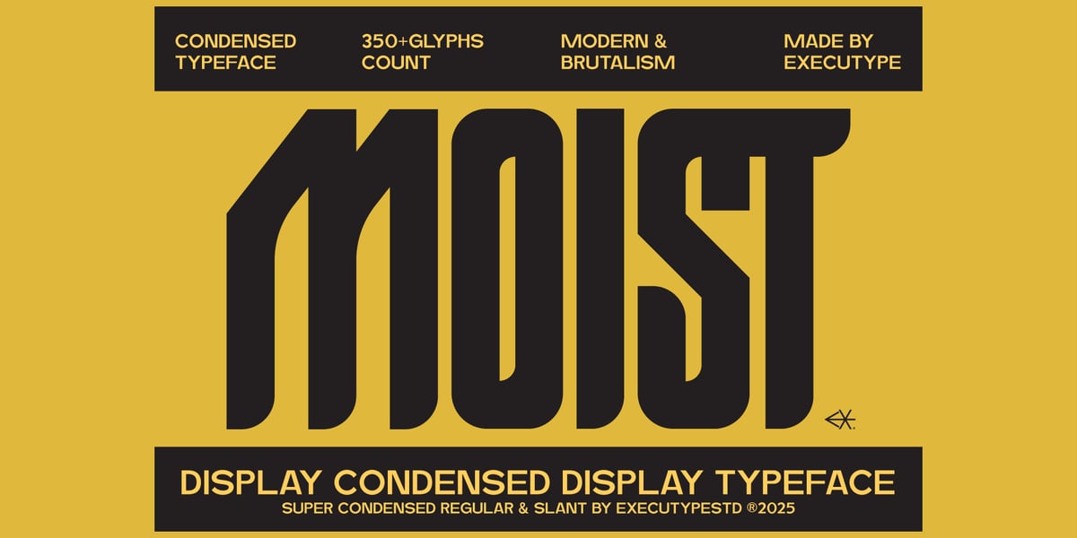 Moist Condensed Display Slant Regular Font | Webfont & Desktop | MyFonts
