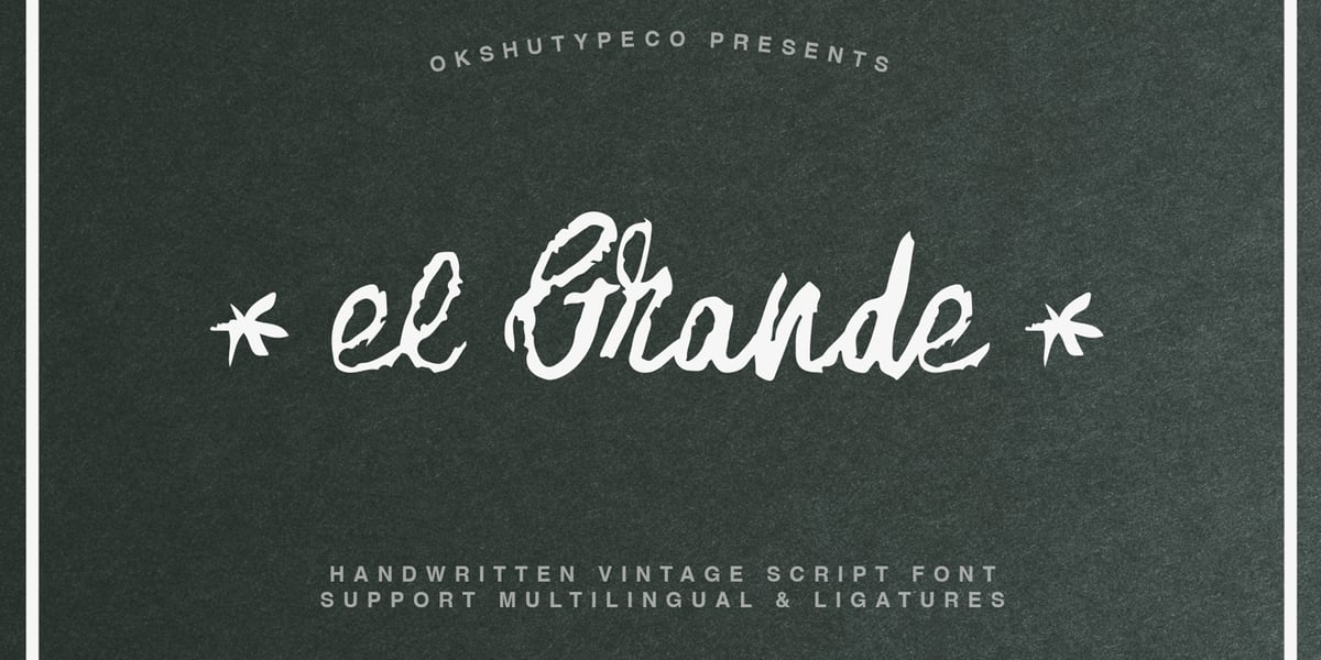 el Grande Font | Webfont & Desktop | MyFonts