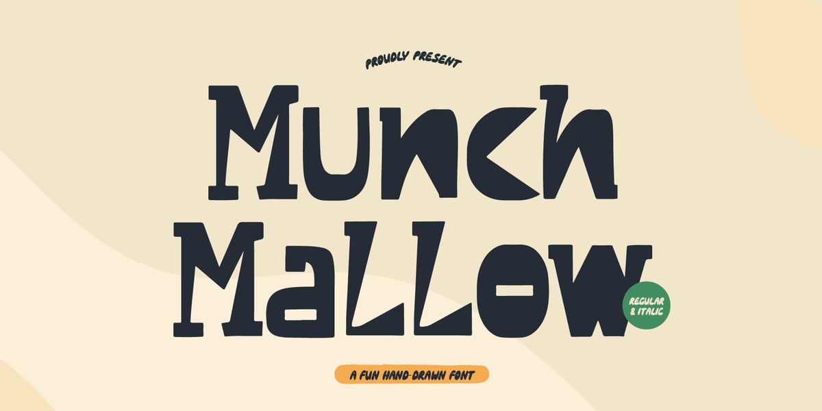 Munch Logo Lettering Munch Mallow Font | Webfont & Desktop | MyFonts