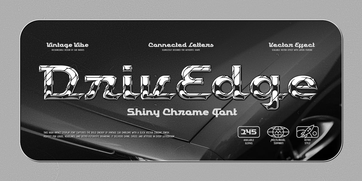 Drivetribe Lettering Font DrivEdge Font | Webfont & Desktop | MyFonts