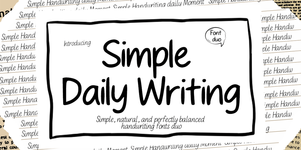 Simple daily writing Font | Webfont & Desktop | MyFonts
