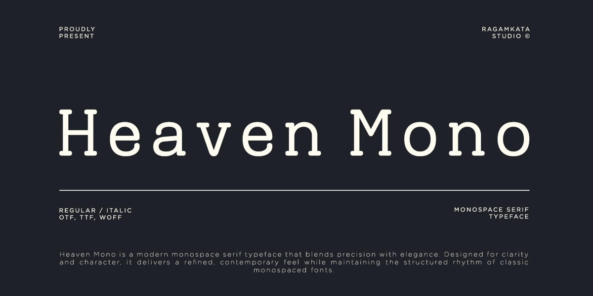Heaven Mono Font | Webfont & Desktop | MyFonts
