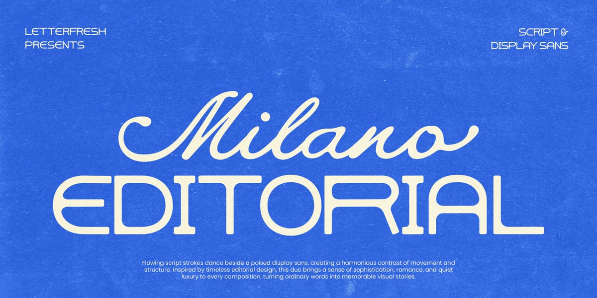 Milano Editorial Vintage Script Font | Webfont & Desktop | MyFonts