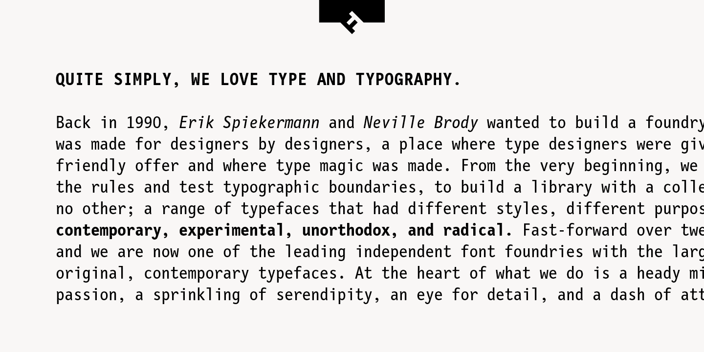 FF Letter Gothic™ Mono