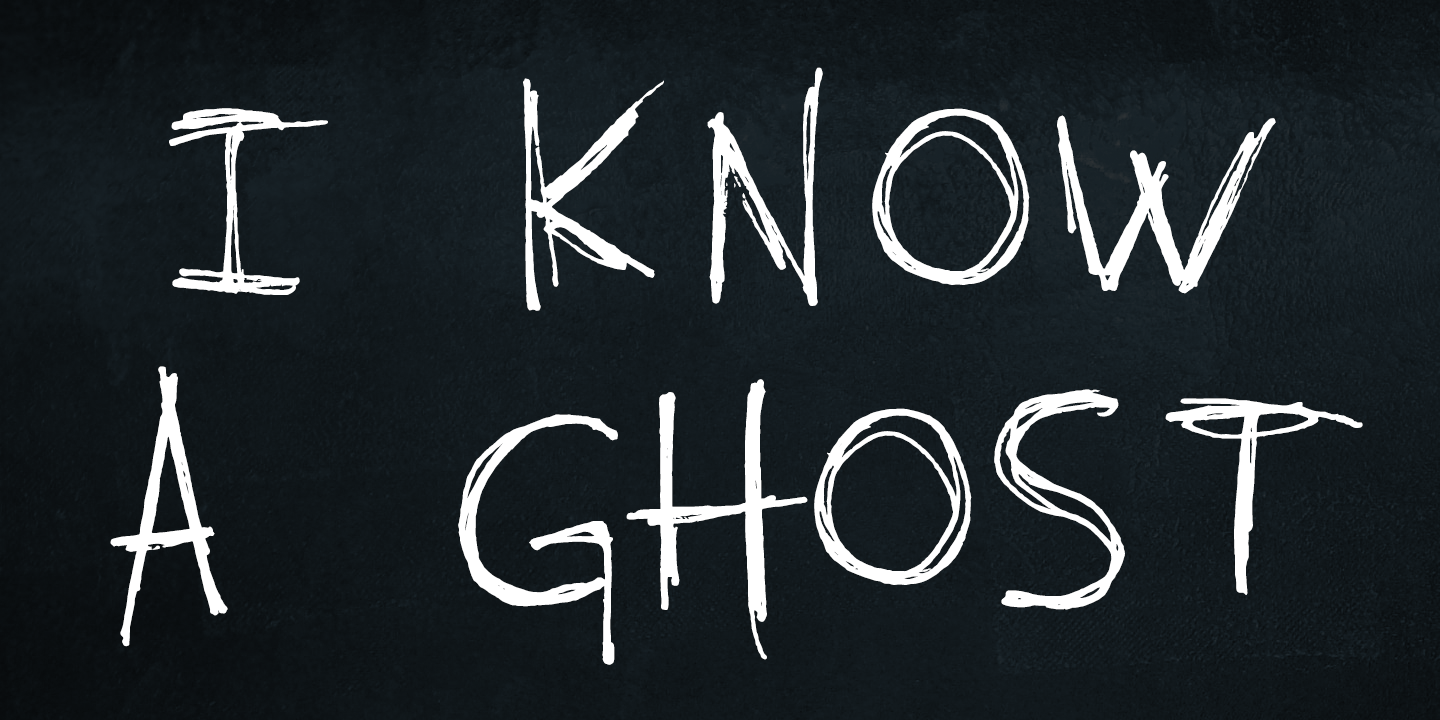 Image of I know a ghost font