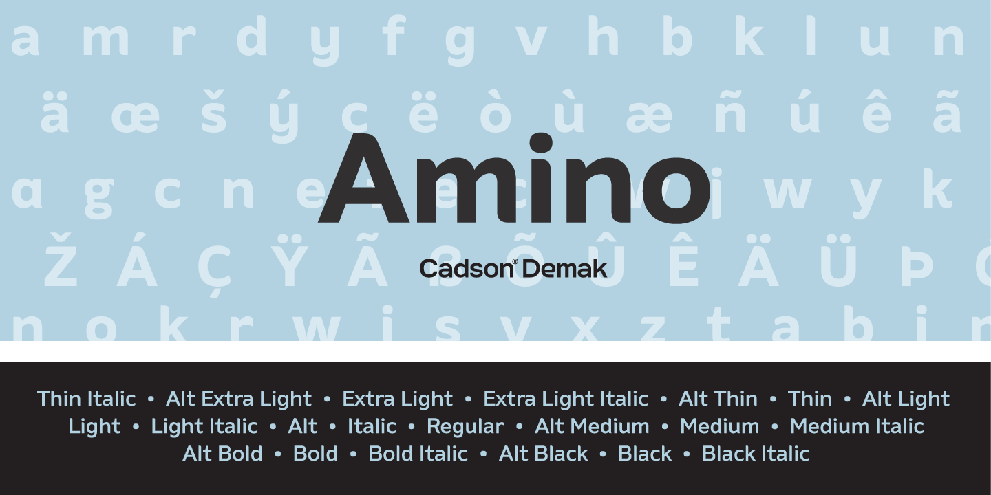 Image of Amino Black Italic Font