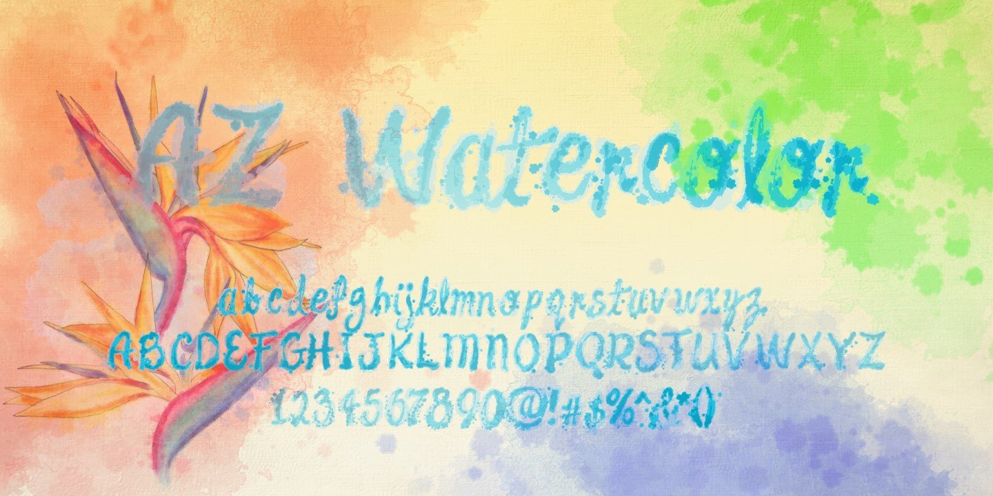 Image of AZ Watercolor Font