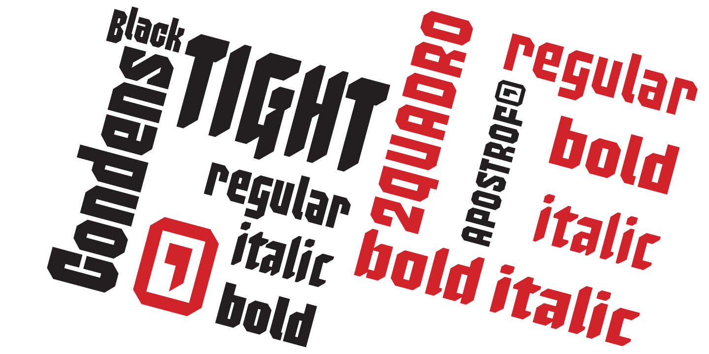 Image of 2 Quadro Bold Italic Font