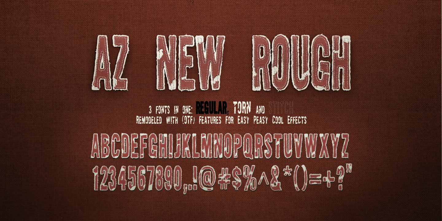 Image of AZ New Rough Font