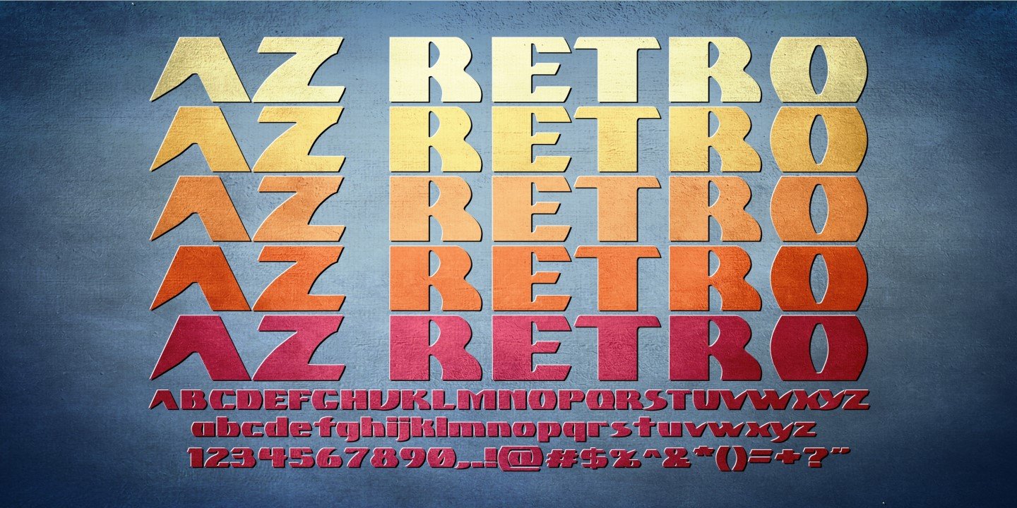 Image of AZ Retro Font