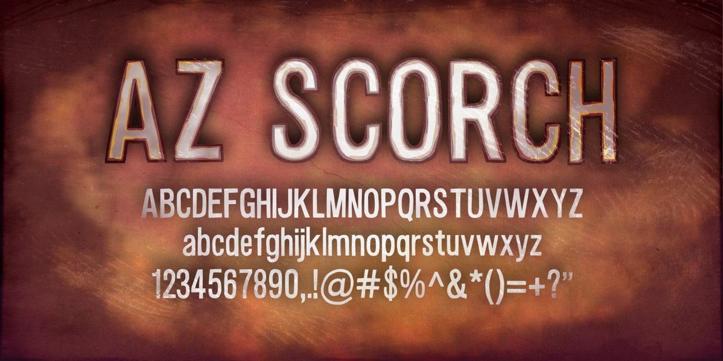 Image of AZ Scorch Font