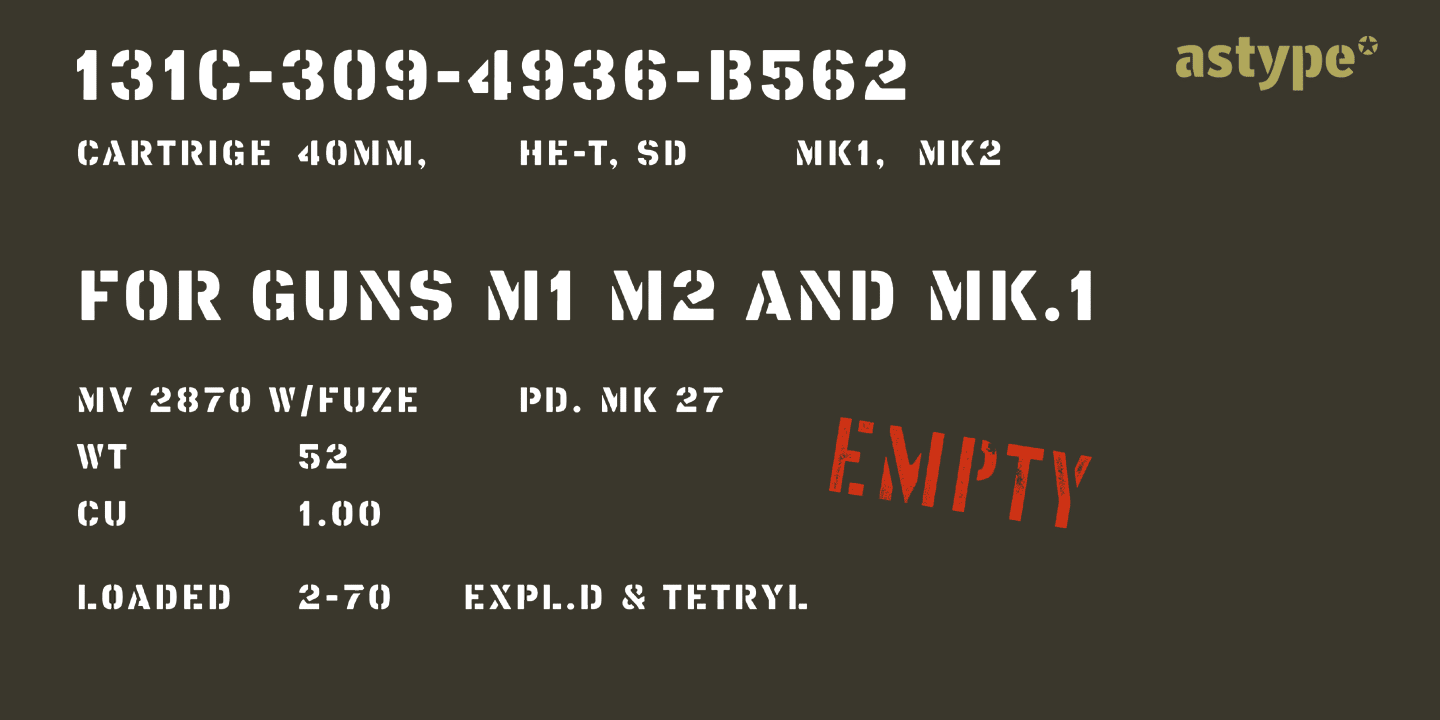 Vtg Stencil US No 51™