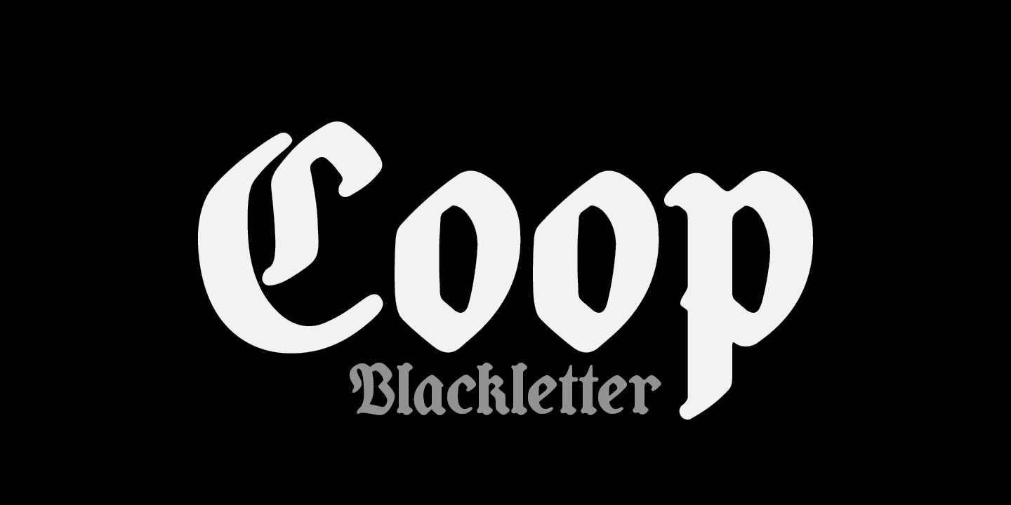 Image of Coop Blackletter Font