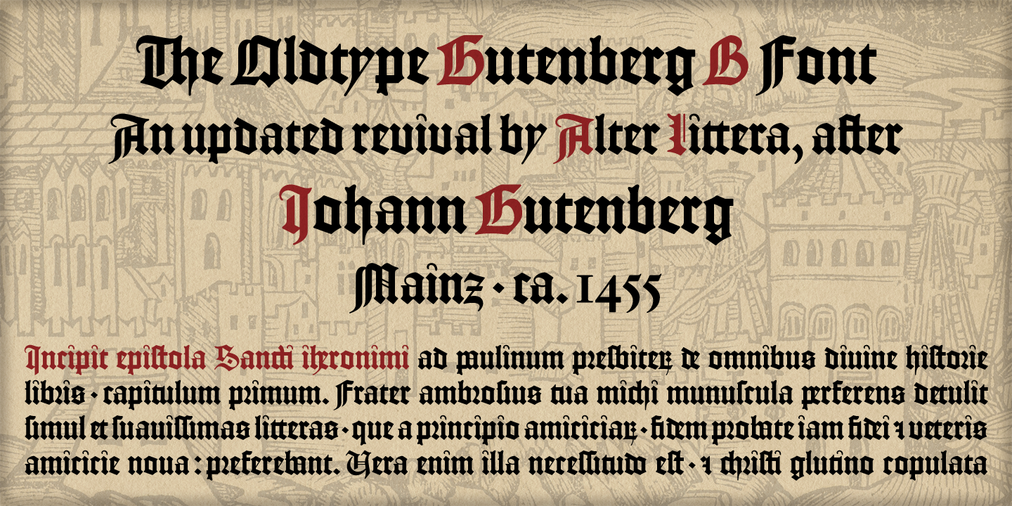 Image of Gutenberg B Font