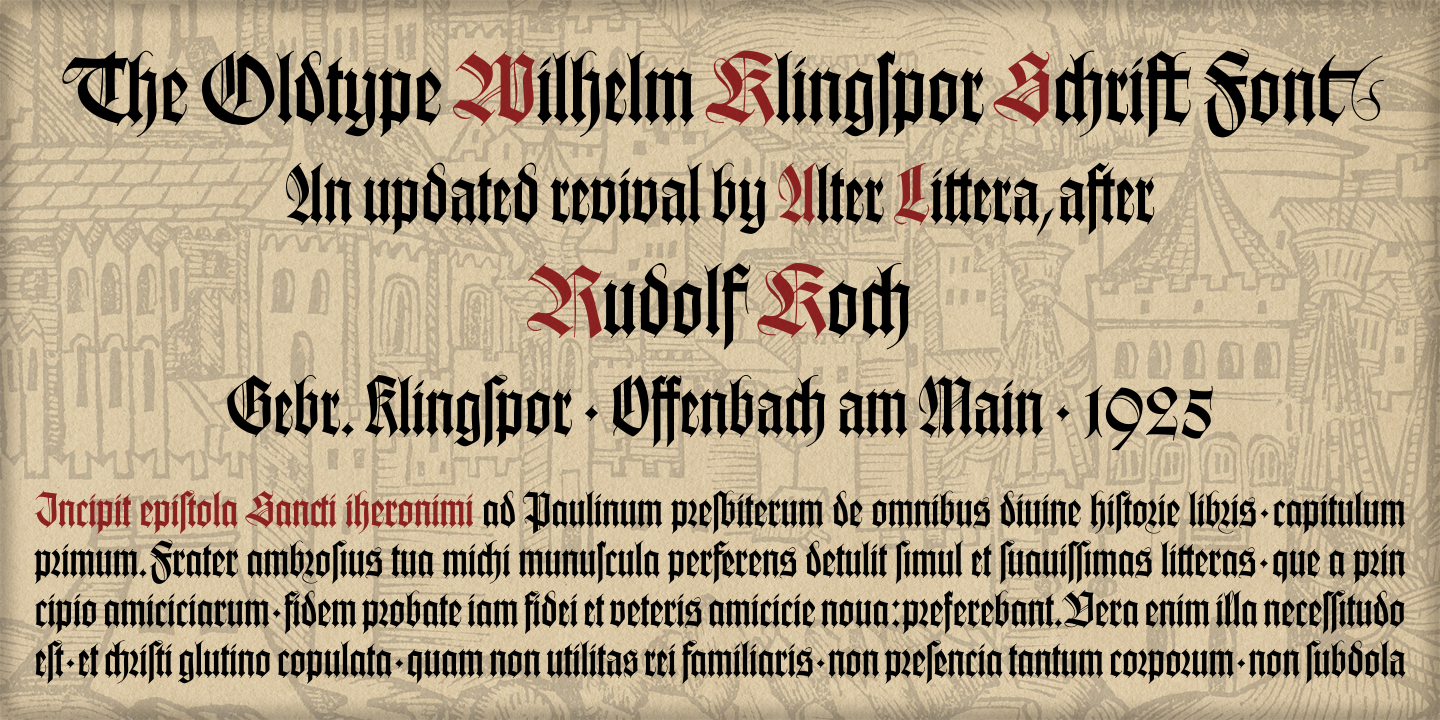Image of Wilhelm Klingspor Schrift Font