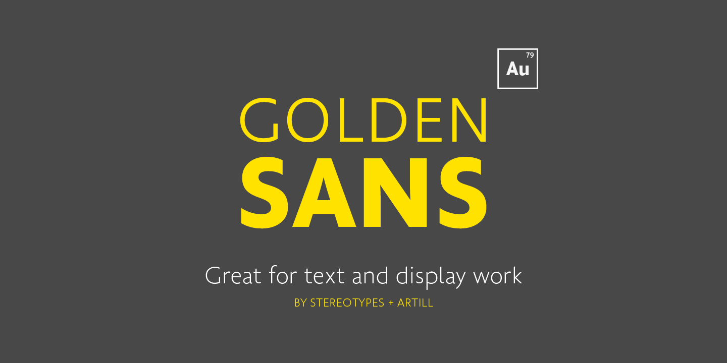 Image of Golden Sans Bold Font