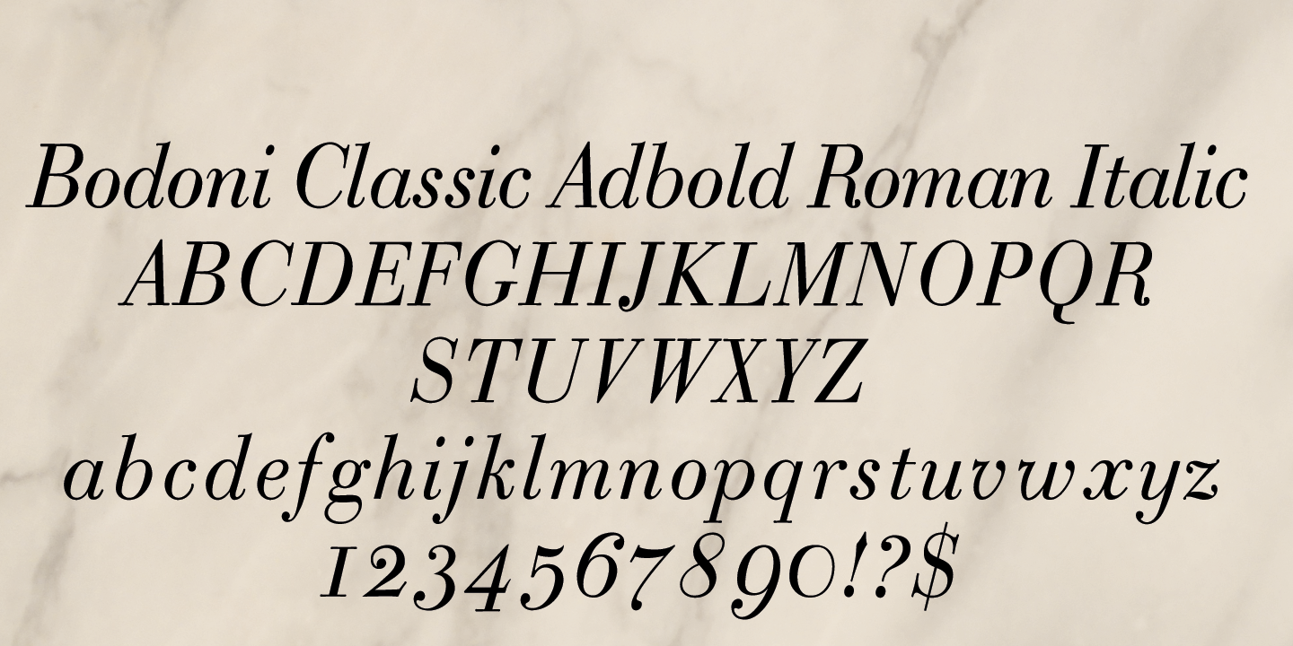 Bodoni Classic Ad