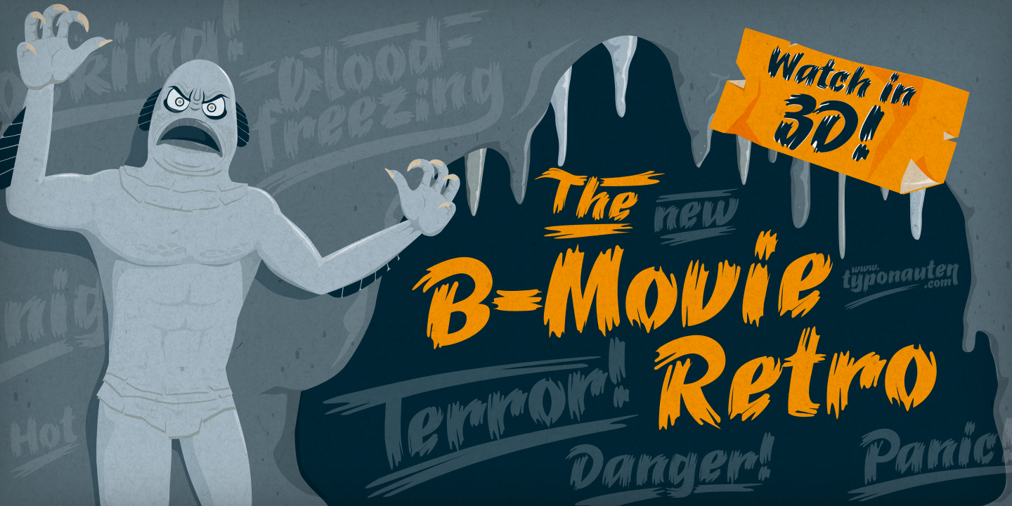 Image of B-Movie Retro Brush Extreme font