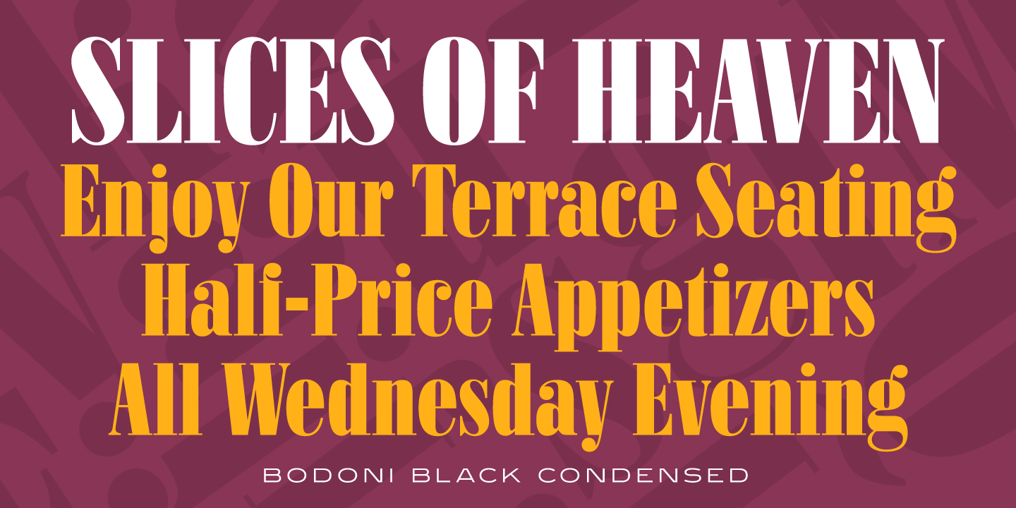 Bodoni Black Condensed