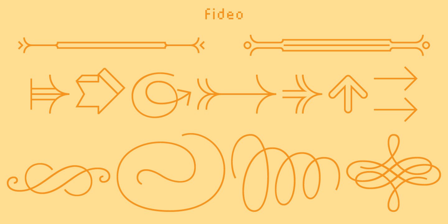Image of Fideo Arrows Font
