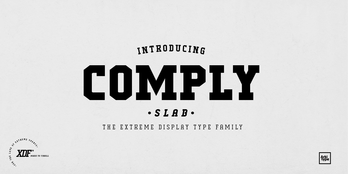 Image of Comply Slab Black Font