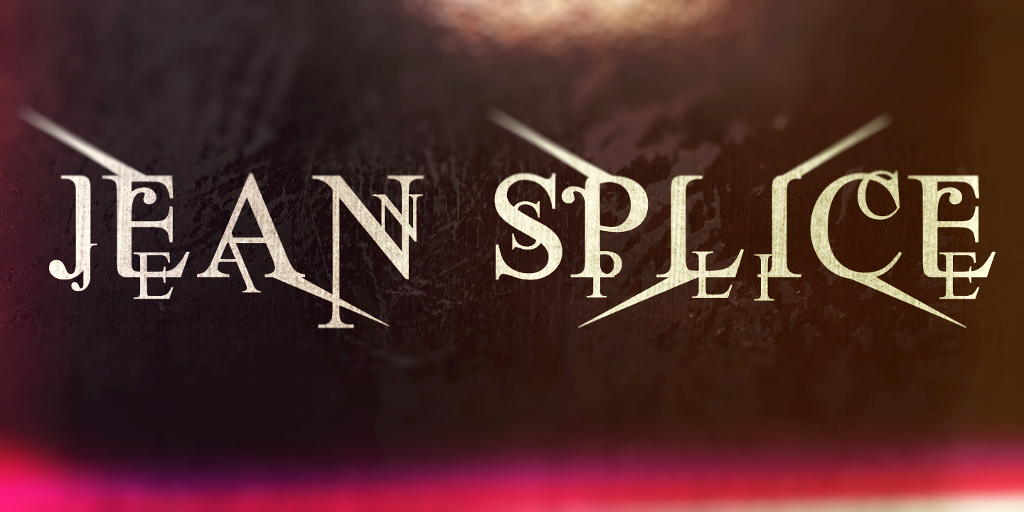 Image of Jean Splice UpLeft font