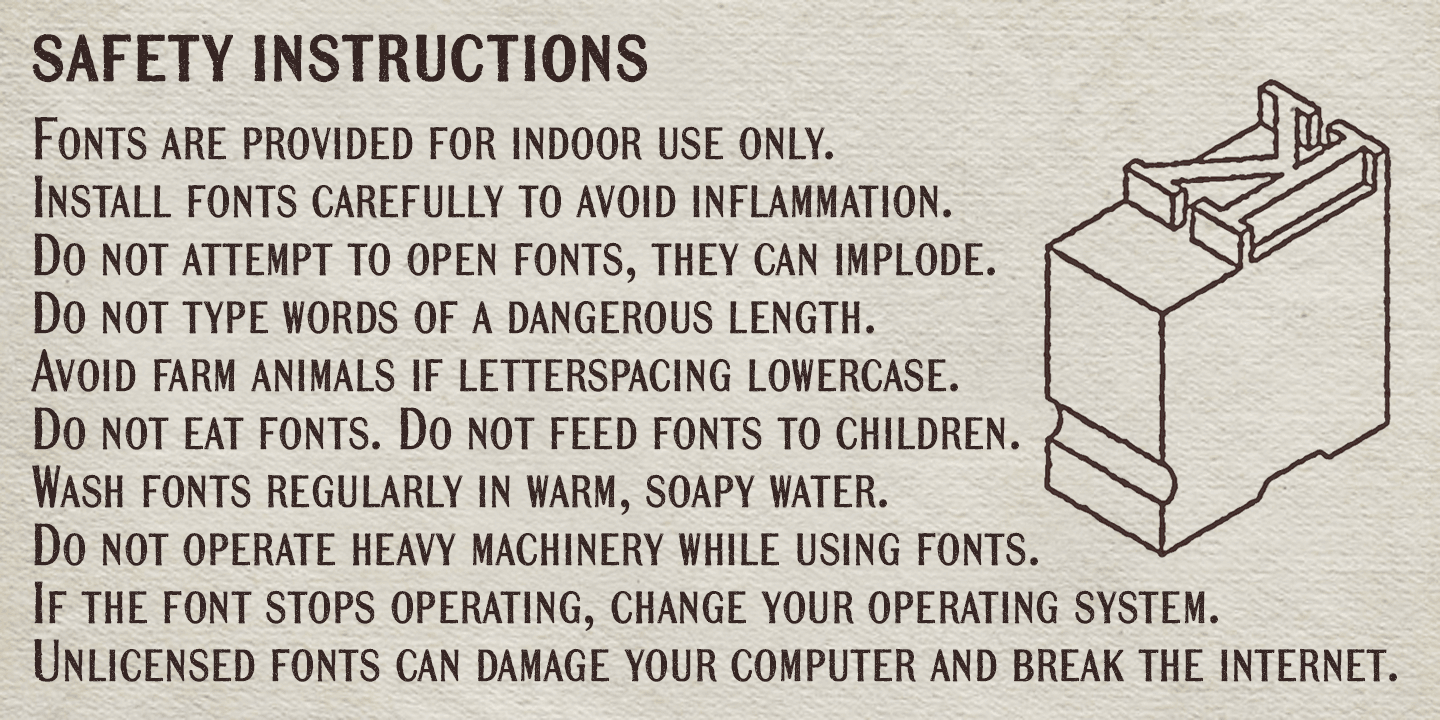 Mailart Rubberstamp Sans