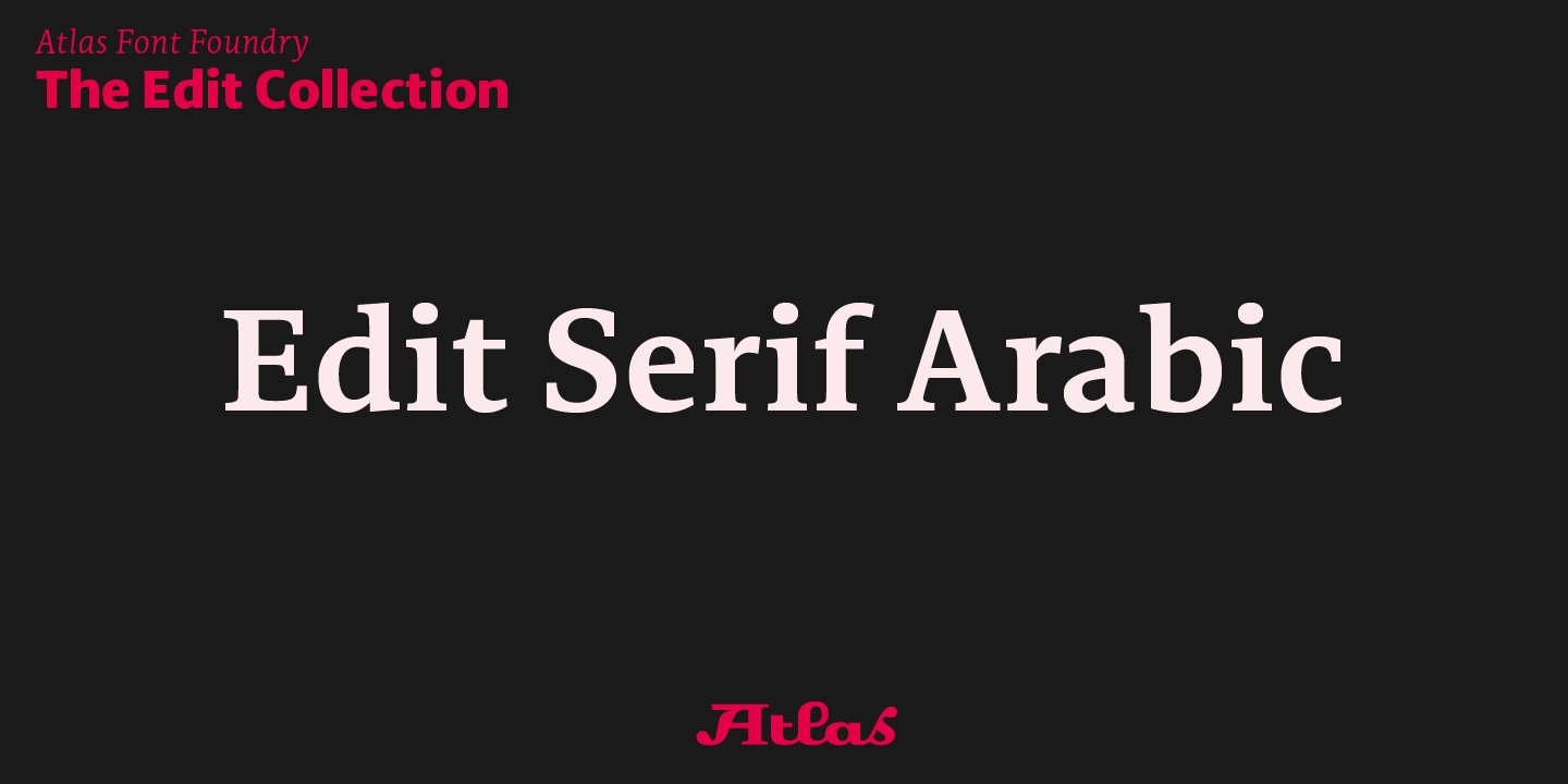 Image of Edit Serif Arabic Regular Font