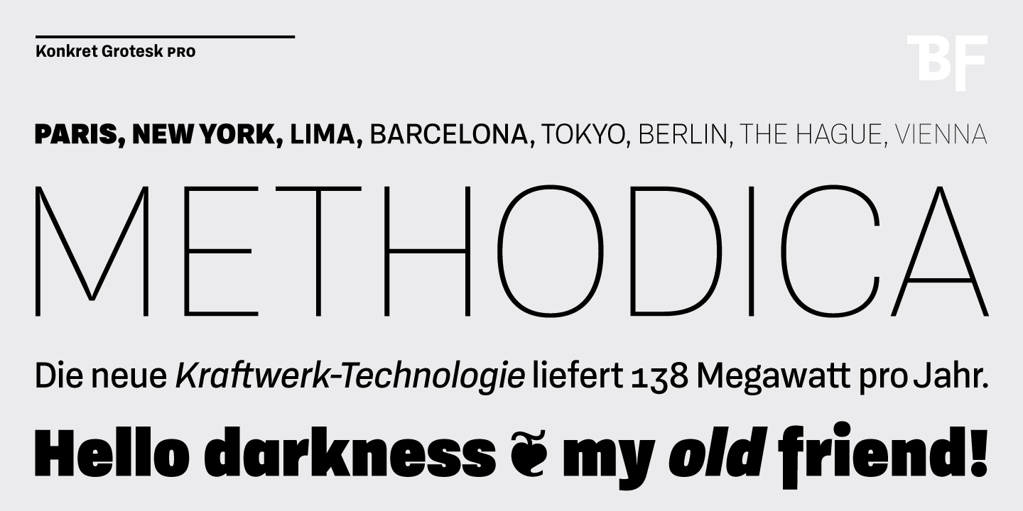 BF Konkret Grotesk Pro™