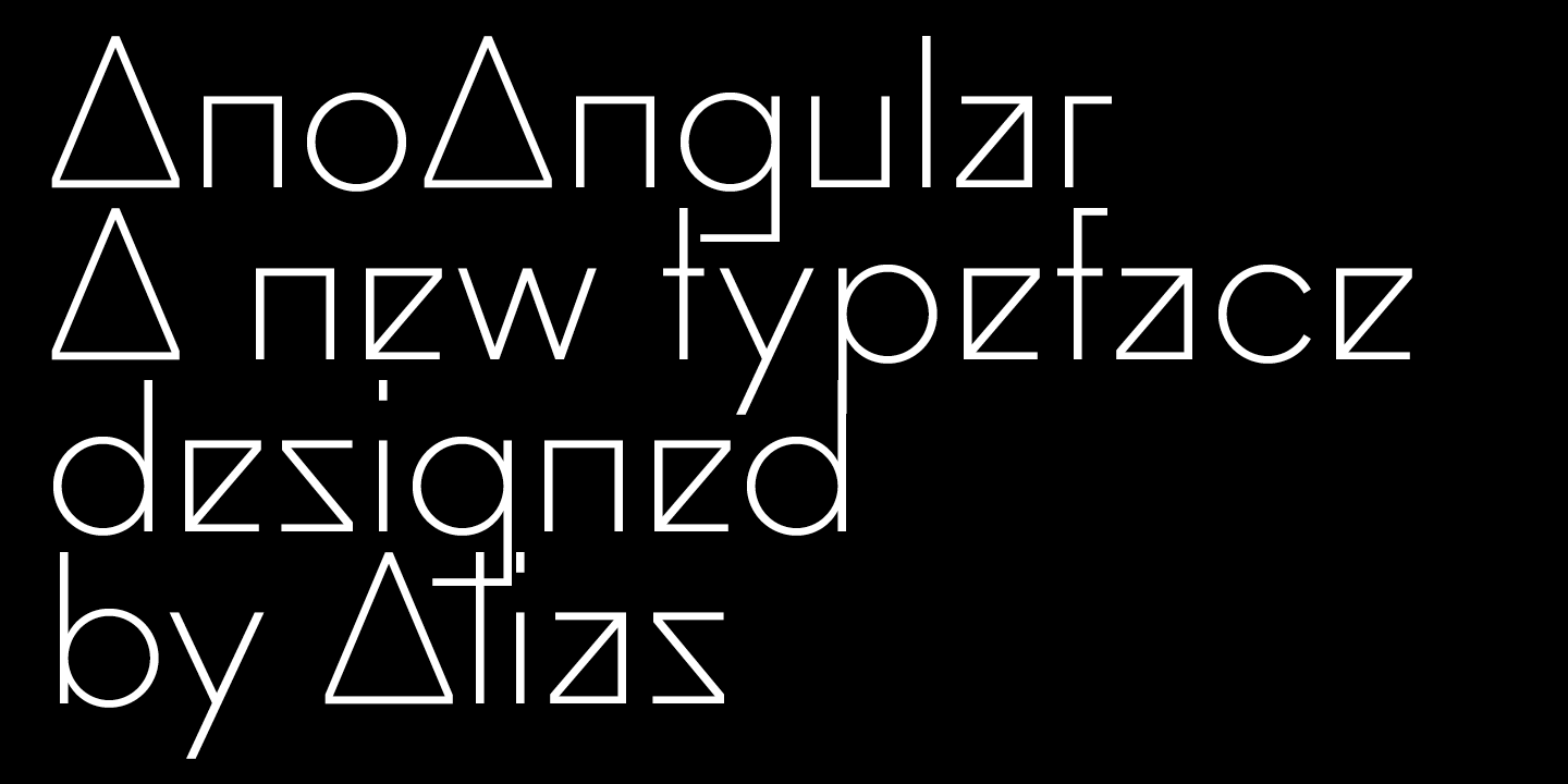 Image of Ano Angular Light Font