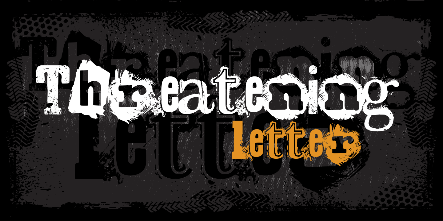 Image of Threatening Letter Font