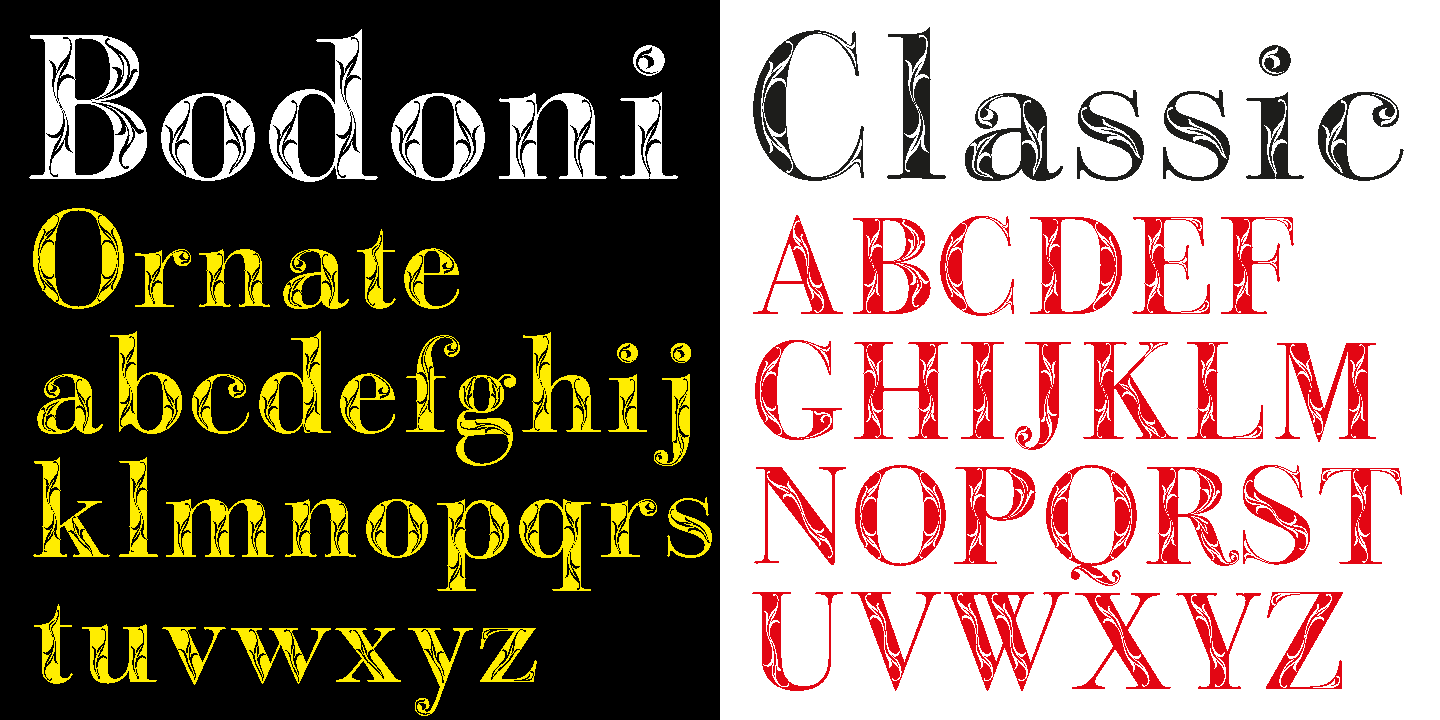 Bodoni Classic Bold Ornate