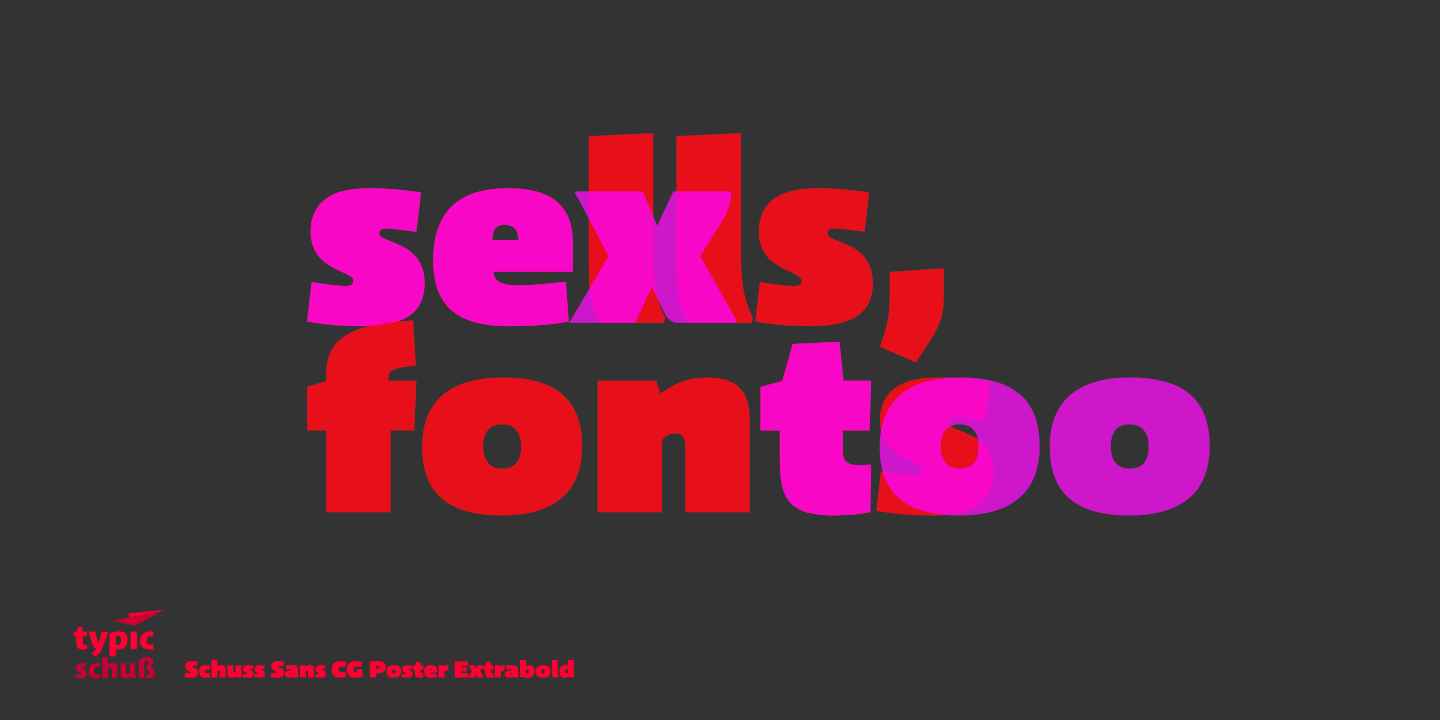 Schuss Sans CG Poster Extrabold