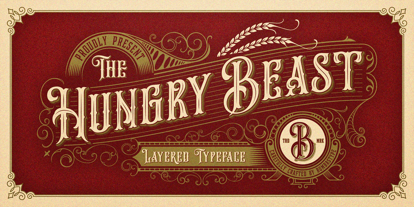 Image of Hungry Beast Ornament Font