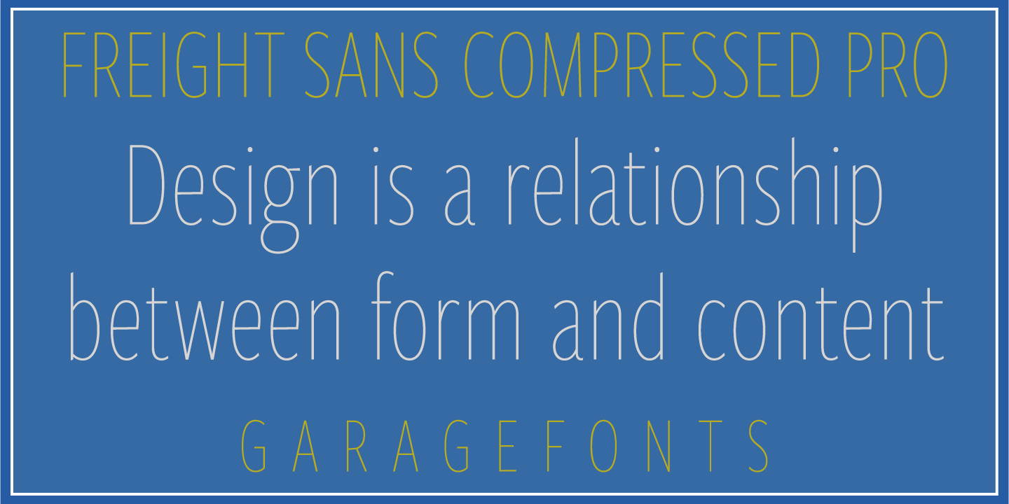 Freight Sans HCmp Pro