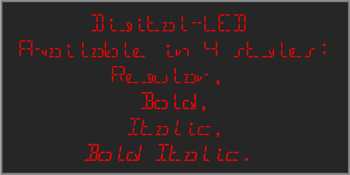 Image of Digital-LED Regular Font