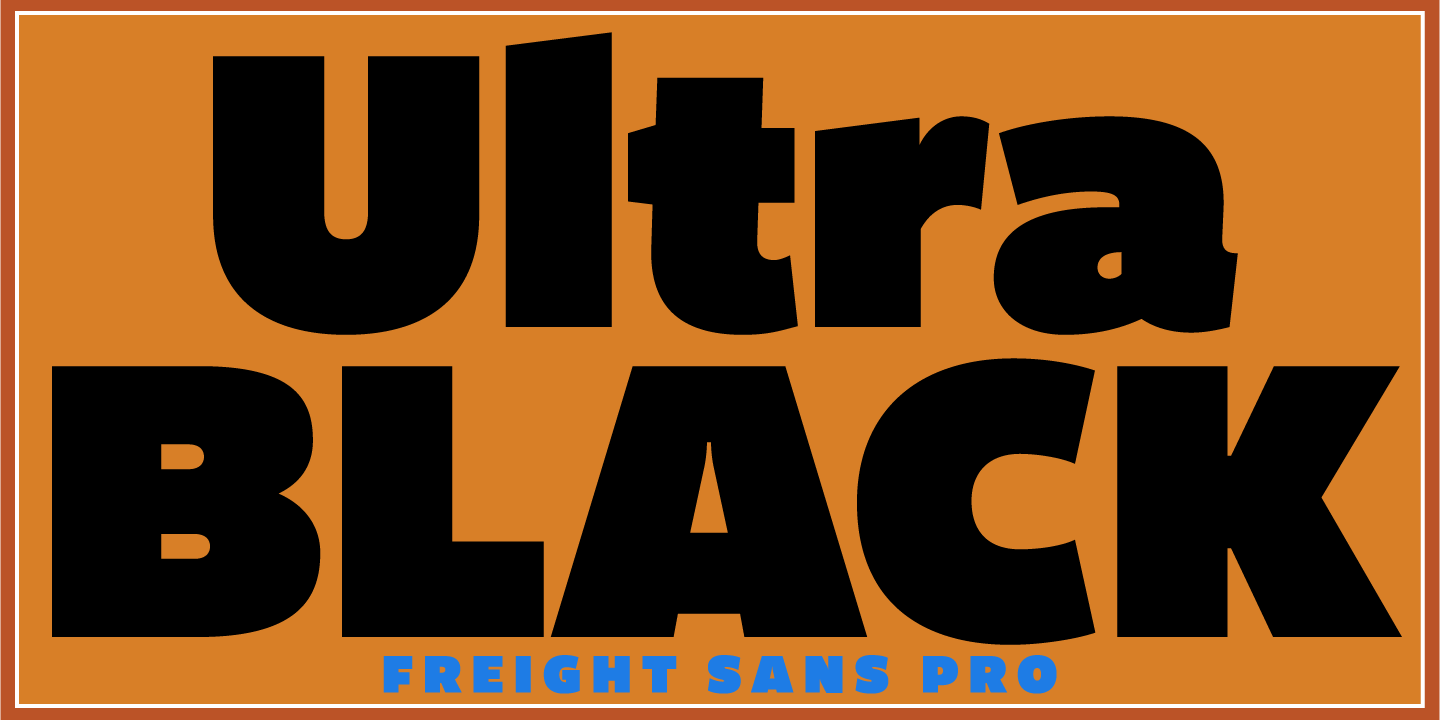 Freight Sans UPro Ultra Black