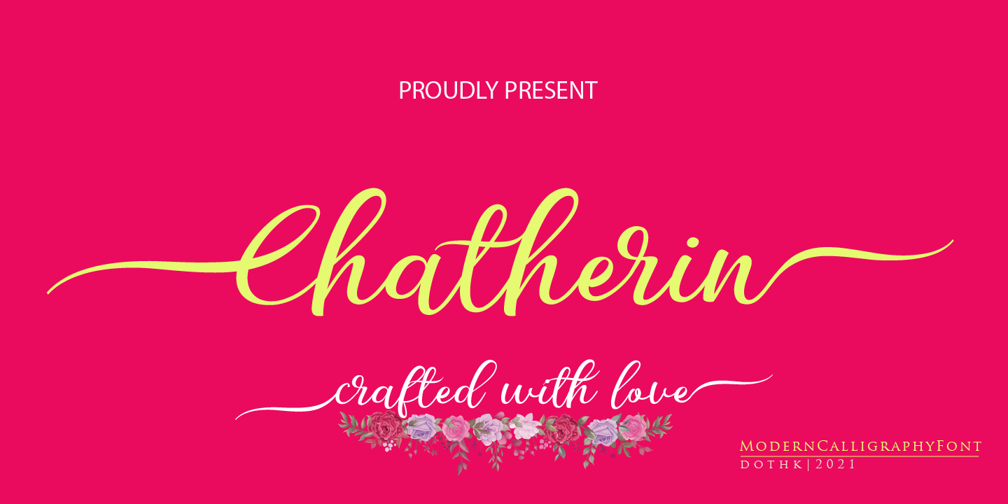 Image of Chatherin Regular font