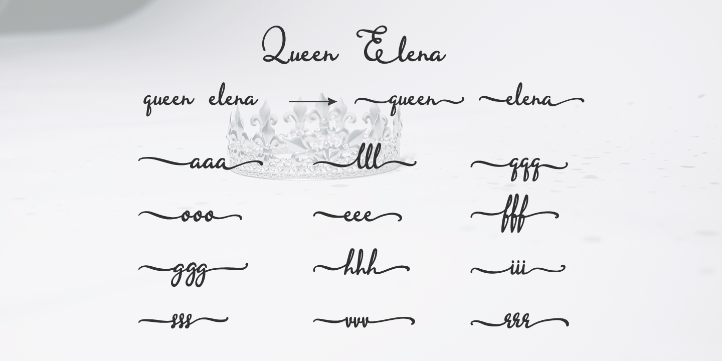 Image of Queen Elena Regular Font