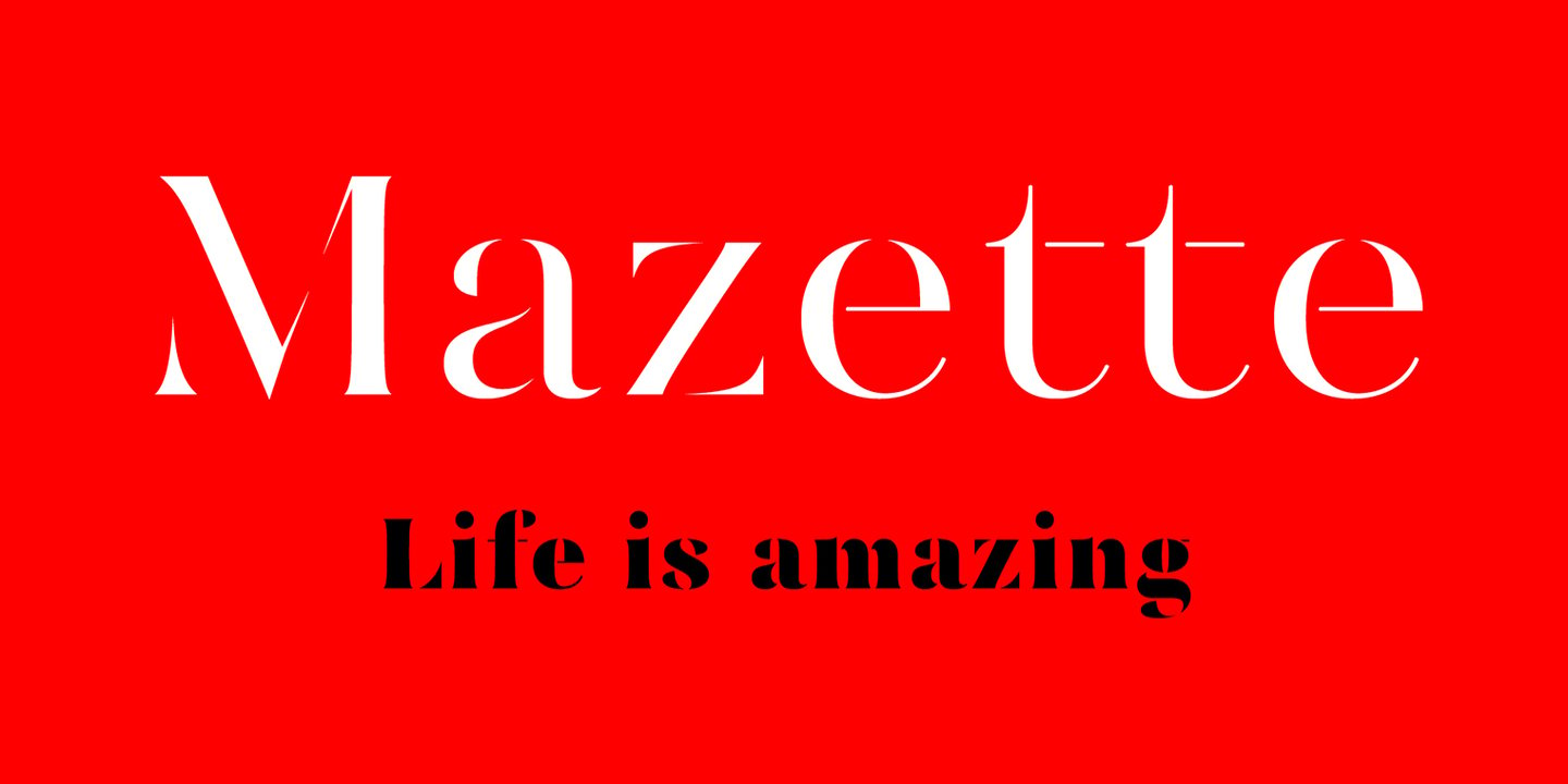 Image of Mazette Ultra Light Font