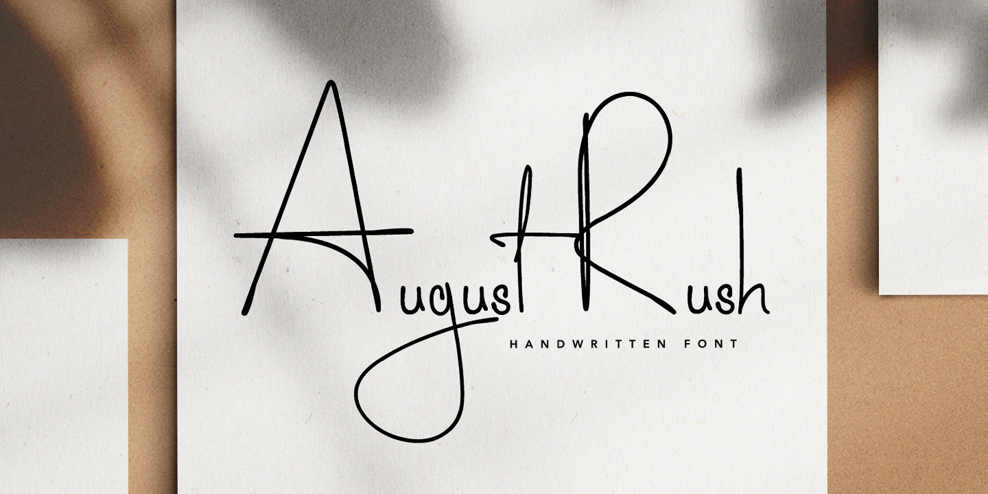 Image of August Rush Regular Font
