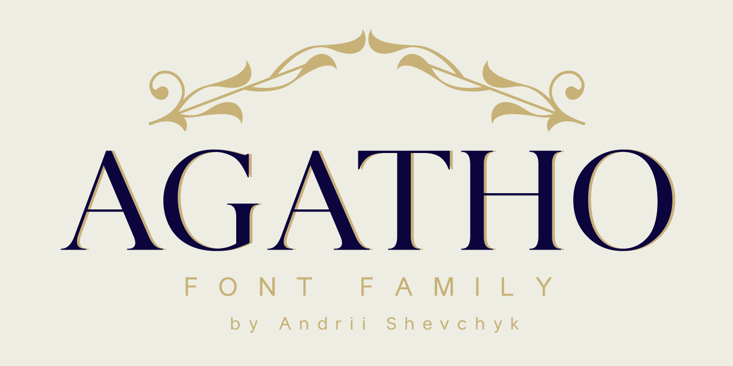 Image of Agatho Thin Caps Font
