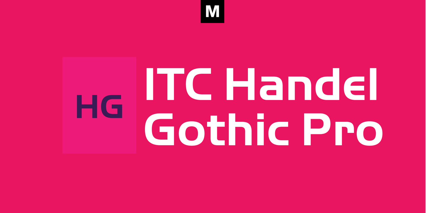ITC Handel Gothic Pro Heavy Italic