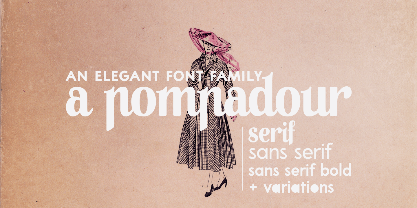 Image of A Pompadour Display Font