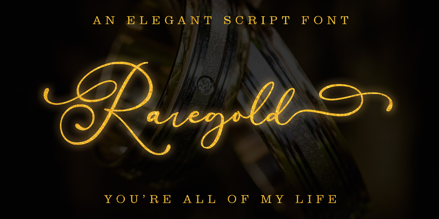 Image of Raregold Script Regular Font