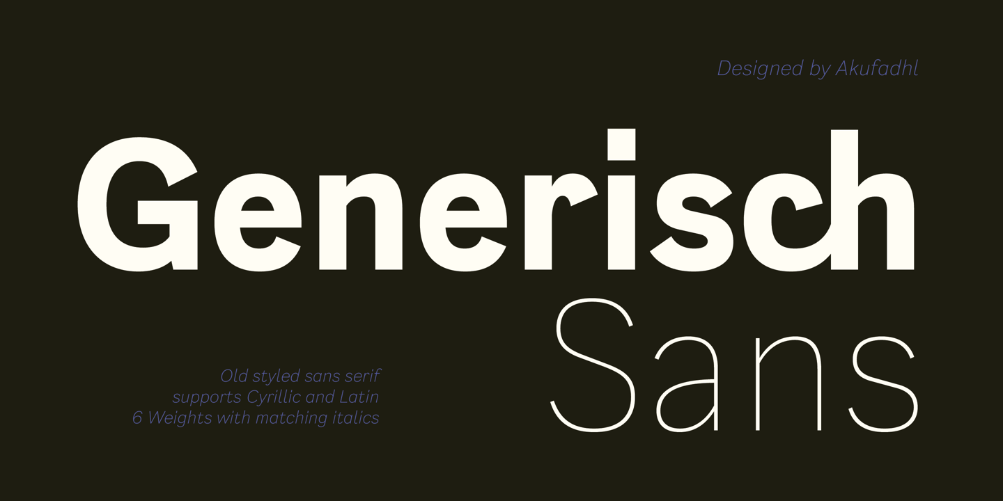 Image of Generisch Sans Font