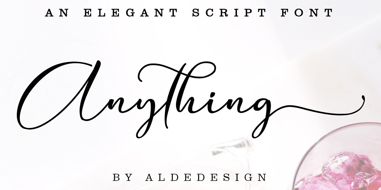Image of Anything Script Regular One Font