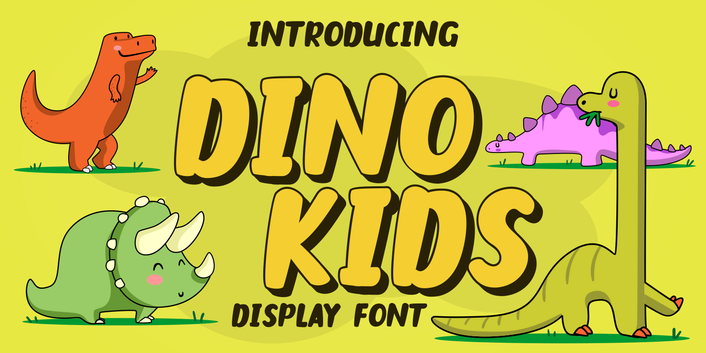 Image of Dino Kids Regular Font